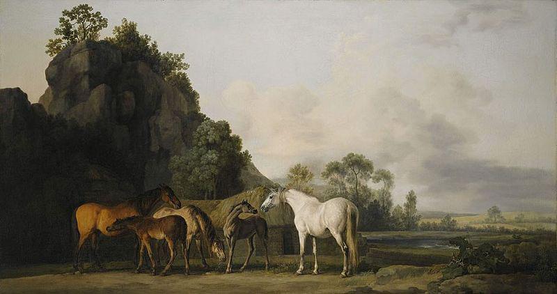 George Stubbs Brood Mares and Foals, oil painting image